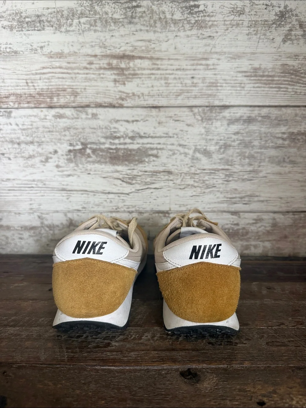 Nike Women’s Tan and Beige Retro Sneakers: size 8.5
